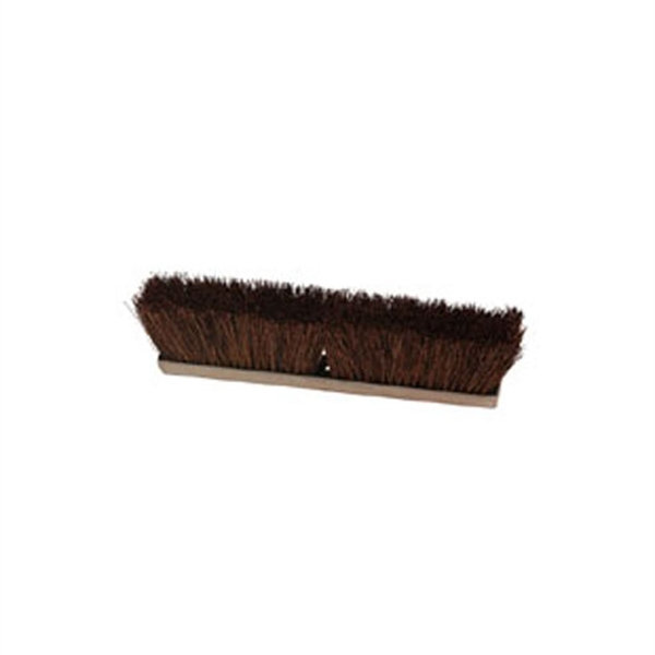 Laitner Brush Outdoor Push Broom Head Only, 24 in. Wide Wood Block, with 4 in. Stiff Palmyra Bristles 405